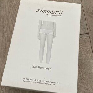 NWT NIB ZIMMERLI OF SWITZERLAND pureness black low panty M hipster boyshort